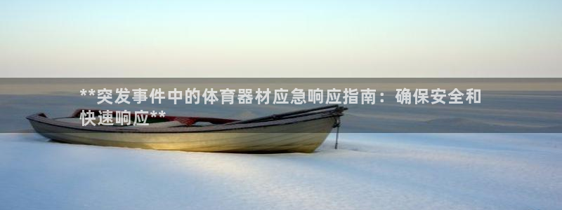 尊龙,人生就是搏：**突发事件中的体育器材应急响应指