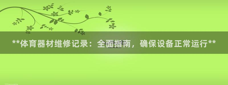 尊龙旗舰店：**体育器材维修记录：全面指南，确保设备