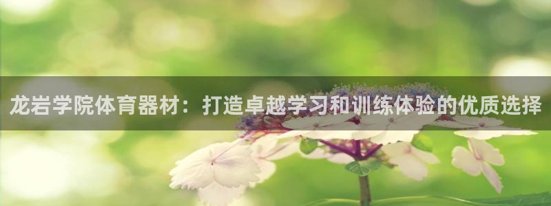 KB88凯时官网：龙岩学院体育器材：打造卓越学习和训