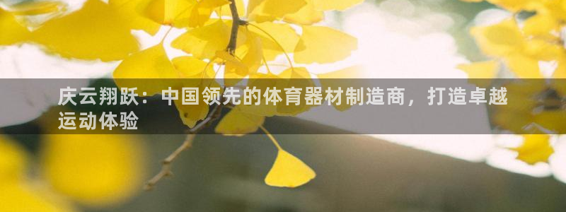 凯时k66官方发布：庆云翔跃：中国领先的体育器材制造