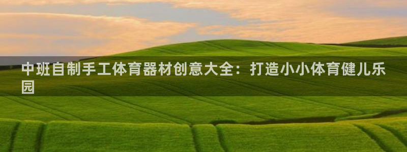 尊龙凯时总部在哪里：中班自制手工体育器材创意大全：打